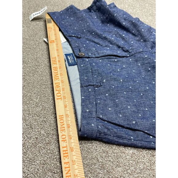 Old navy linen blend shorts womens sz 16 chambray navy dot shorts nwt - Picture 8 of 12